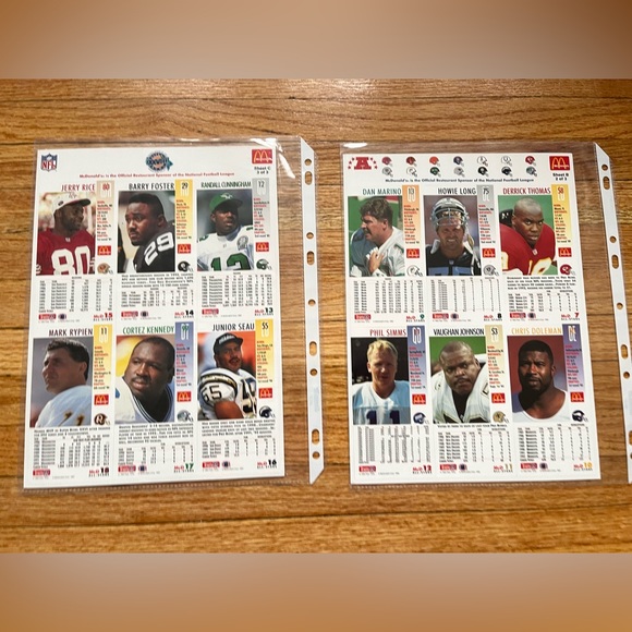 1993 GameDay Collector Cards / Mcdonalds Limited Edition / NFL / Uncut - Picture 2 of 6